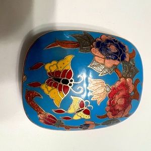 vintage turquoise cloisonne pendant